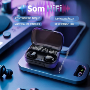 fone de ouvido m10 sem fio tws fone de ouvido bluetooth est reo com pod carregador bluetooth 5.0 fone presente premium