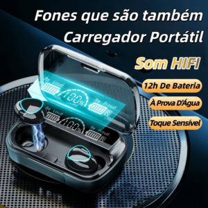 fone de ouvido m10 sem fio tws fone de ouvido bluetooth est reo com pod carregador bluetooth 5.0 fone presente premium